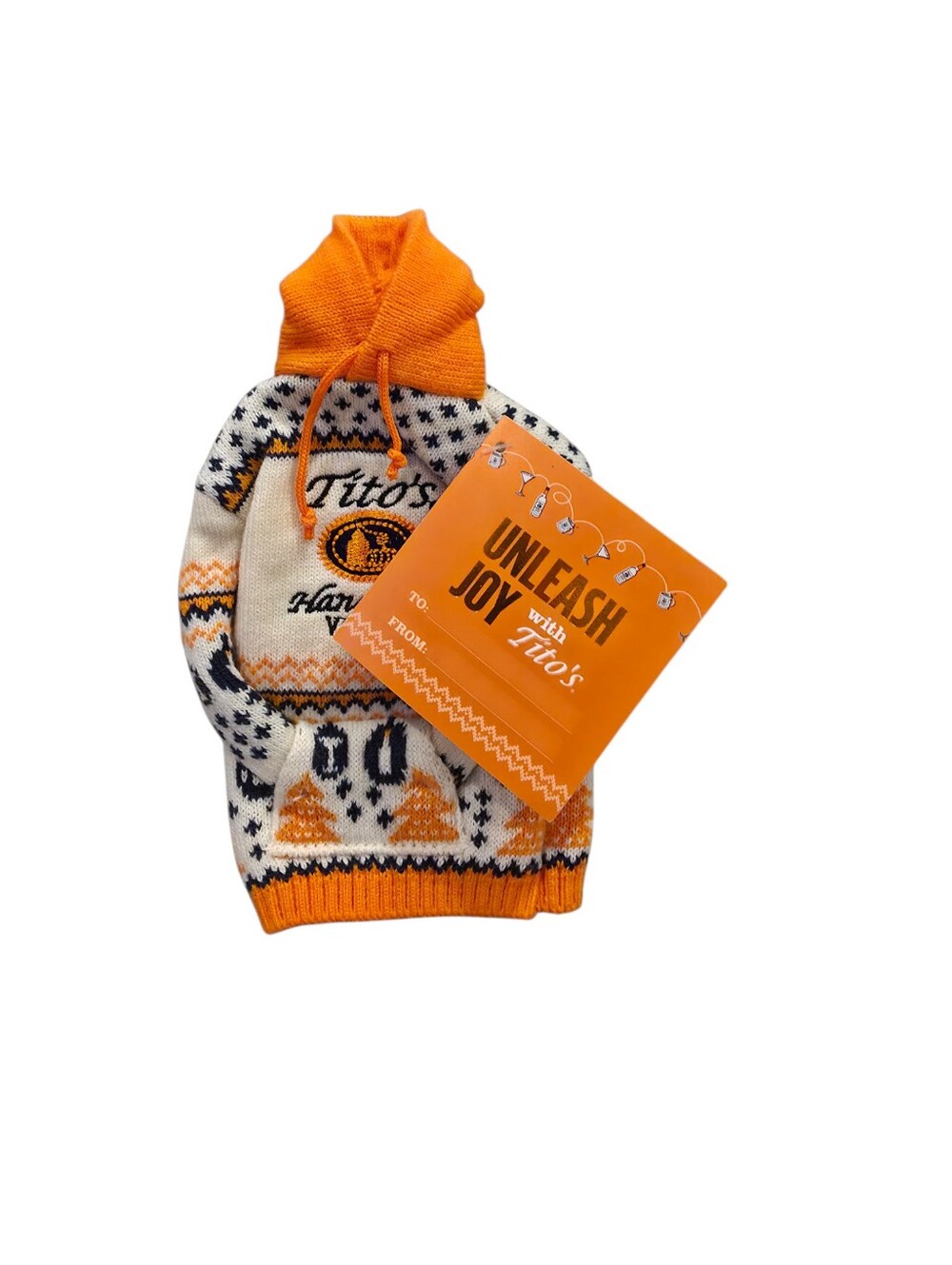 Orange & Cream Holiday Knit Bottle Sweater